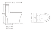 RODEO WC Complete Set (S200mm) - Matte Black