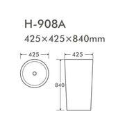 Free Standing Wash Basin - Matt Black