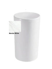 Free Standing Wash Basin c/w Waste - Marble White