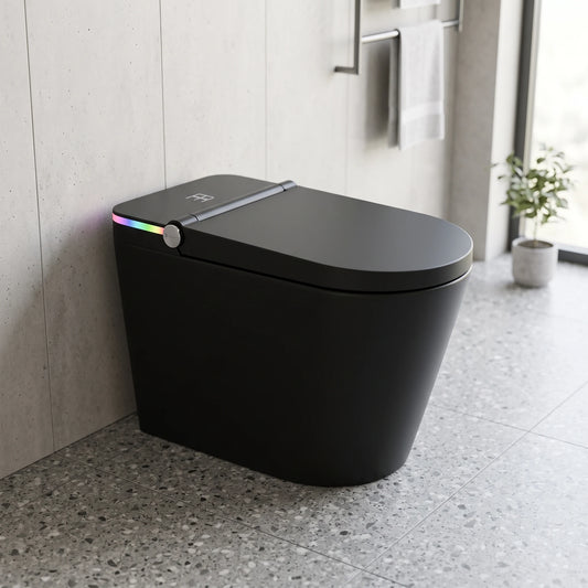 Smart WC Complete Set (S-250mm) c/w Tank (High Version) - Matt Black in a room setting