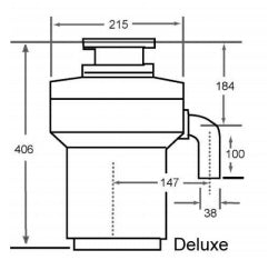 In-Sink Food Waste Disposer c/w Remote Control & Scrapper
