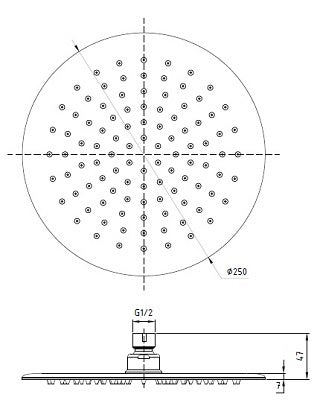 SUS304 ROUND Rain Shower Head 10" - Satin