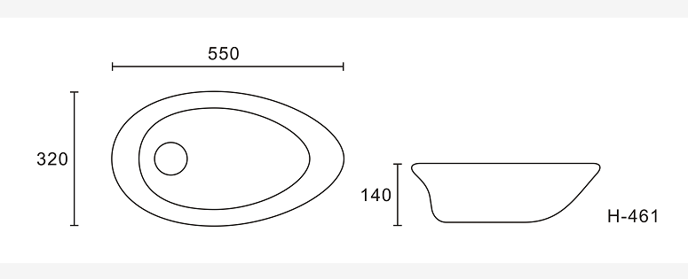 Irregular Above Counter Wash Basin - Gold