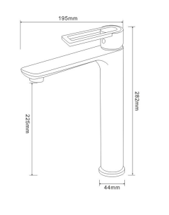 Above Counter Basin Mixer - Grey