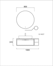 Stainless Steel Main Basin Cabinet Set