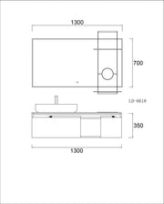 Stainless Steel Main Basin Cabinet Set