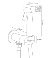 Hand Bidet with Angle Valve - Chrome