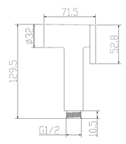 Tora Bidet Spray c/w Flexible Hose and Holder - Black