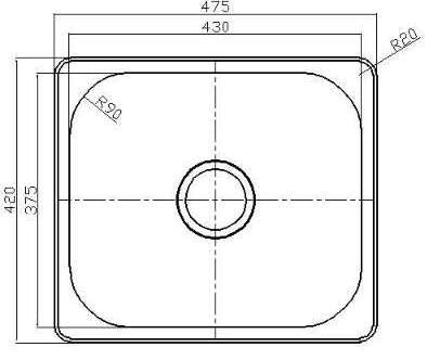 SUS304 Single Bowl Sink
