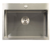 SUS304 Single Bowl Sink c/w roll up rack & basket - Satin