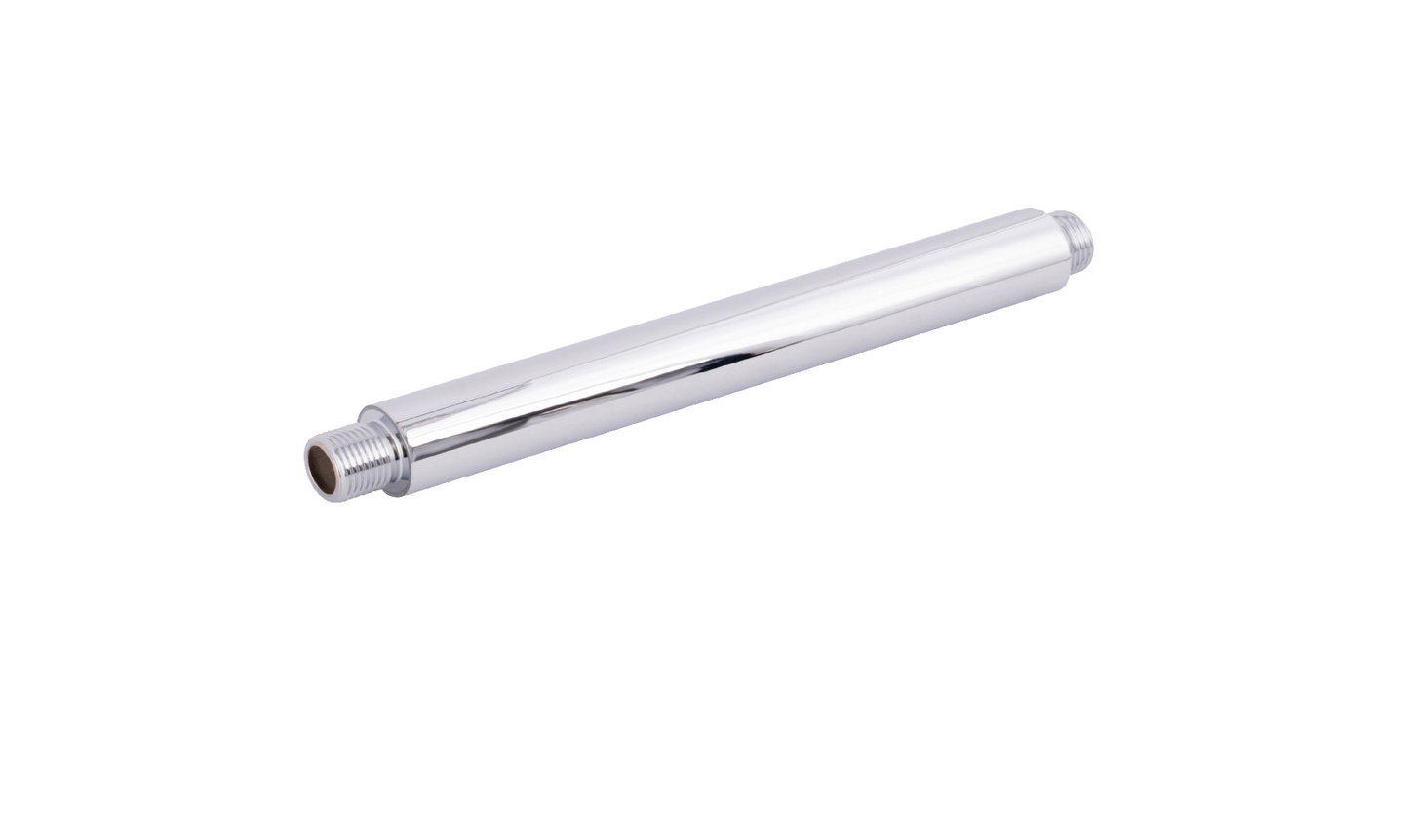 200mm Round Vertical Shower Arm c/w Flange - Chrome