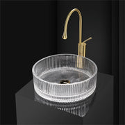 Round Glass Vessel Sink - Transparent