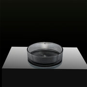 Round Glass Vessel Sink - Transparent Black
