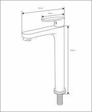 Above Counter Basin Cold Tap - Satin