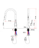 Single Lever Pull-Down Pillar Sink Mixer-Black Matt