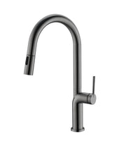 SUS304 Single Lever Pull-Down Pillar Sink Mixer - Grey