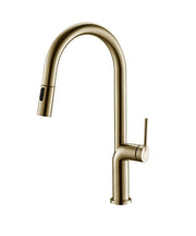 SUS304 Single Lever Pull-Down Pillar Sink Mixer - Matt Gold