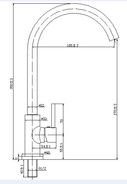 Pillar Sink Cold Tap