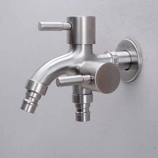 SUS304 Two Way Hose Bib Tap