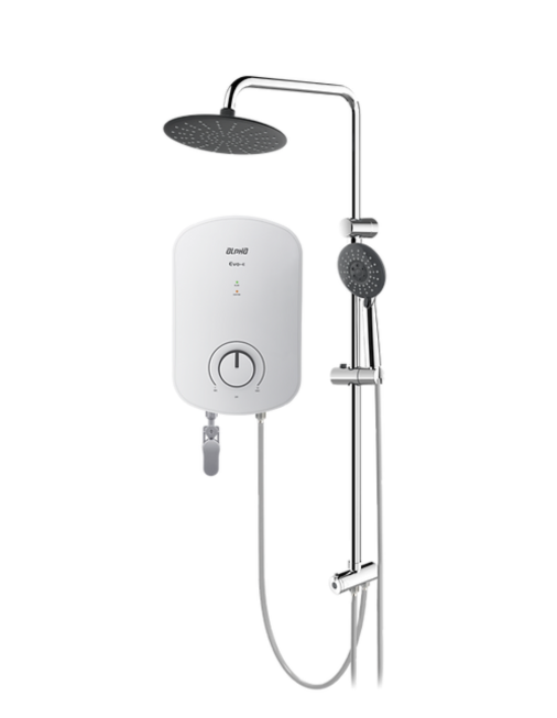 Alpha Instant Water Heater EVO e c w Rain Shower Ivory White