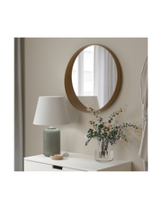 Tora Mirror with Frame Venner Dia 600mm (Wood)