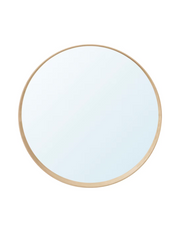 Tora Mirror with Frame Venner Dia 600mm (White Wood)
