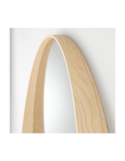 Tora Mirror with Frame Venner Dia 600mm (White Wood)