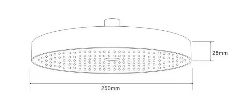 Round Fixed Rain Shower Head - Chrome