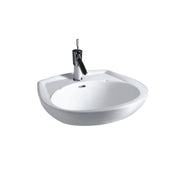 VINTY Wall Hung Wash Basin c/w Fixing Bolts - White