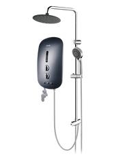 Alpha Instant Water Heater S18i c/w Rain Shower - Metal Black