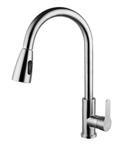 Single Lever Pull-Down Pillar Sink Mixer - Satin