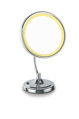 LED Magnifying Mirror - Black & Gold