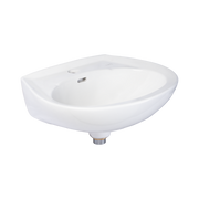 VINTY Wall Hung Wash Basin c/w Fixing Bolts - White