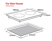 SENZ SZ-GI668 2 in 1 Hybrid Smart Gas Hob