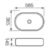 Above Counter Wash Basin - Black & Gold