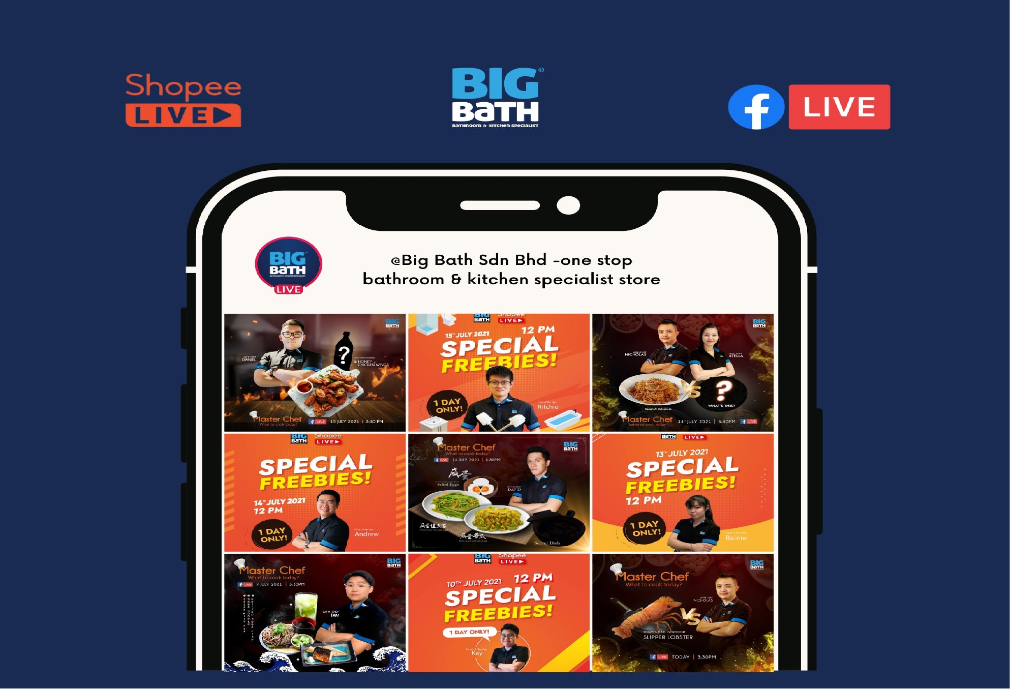 Feeling Bored at Home? Catch Big Bath Live on Shopee and Facebook Big
