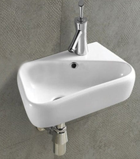 LYDIA Wall Hung Wash Basin c/w Fixing Bolts - White