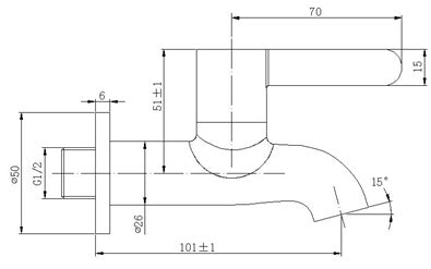 Wall Bib Tap
