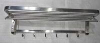 SUS304 Towel Rack with Hooks - Satin