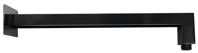 Brass Shower Arm Black Matt c/w Flange - Grey