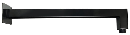 Brass Shower Arm Black Matt c/w Flange - Grey