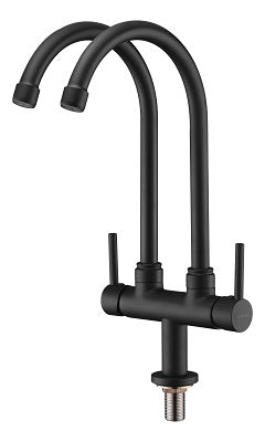 Pillar Sink Cold Tap with Double Spout