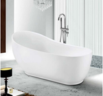 Modern free standing bath tub malaysia with minimalist white oval design