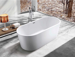 White free standing bath tub malaysia with waste and smooth surface design