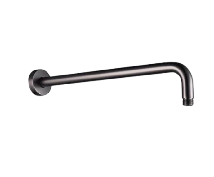 400mm Round Horizontal Shower Arm c/w Flange - Grey