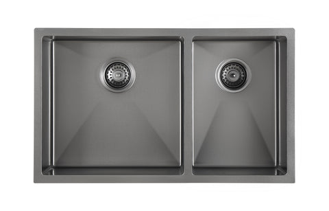 Double Bowl Kitchen Sink - Nano Black