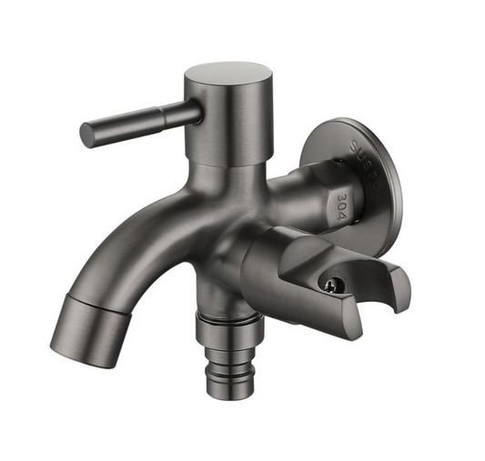 Two Way Tap c/w Bidet Holder - Chrome