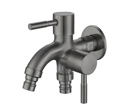 SUS304 Two Way Hose Bib Tap