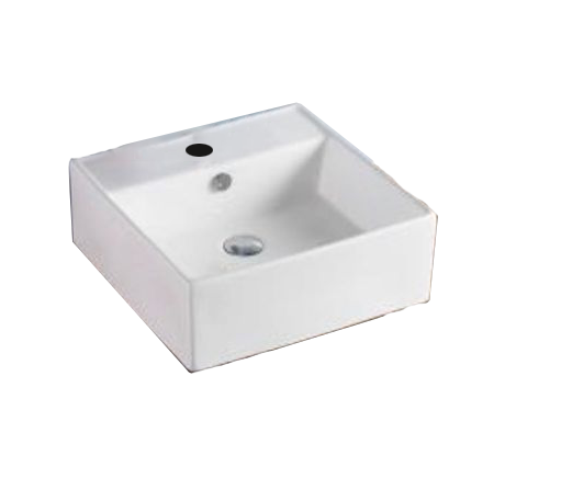 Square Above Counter / Wall Hung Wash Basin - White