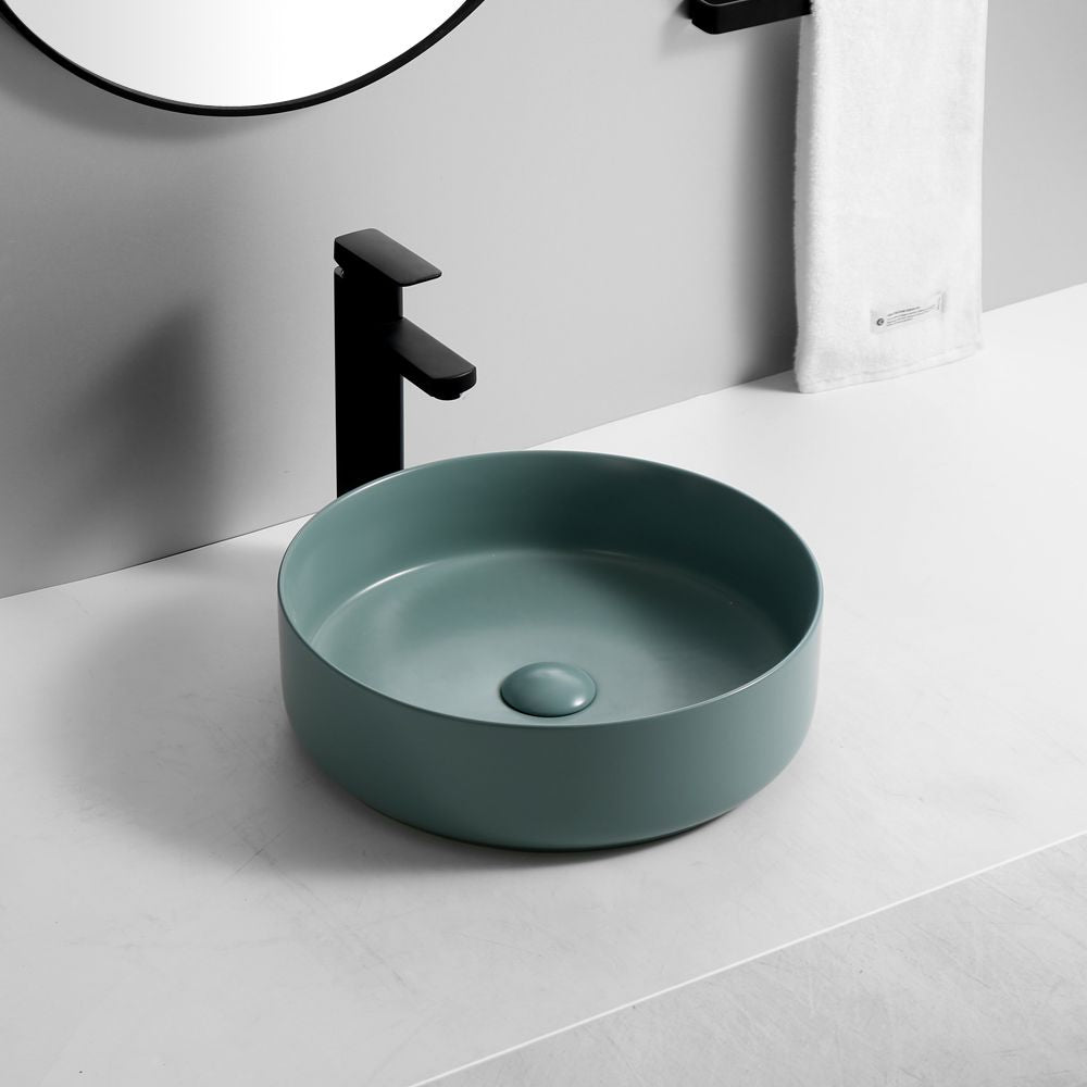 Elegance Series Wash Basin With Waste - Light Blue
